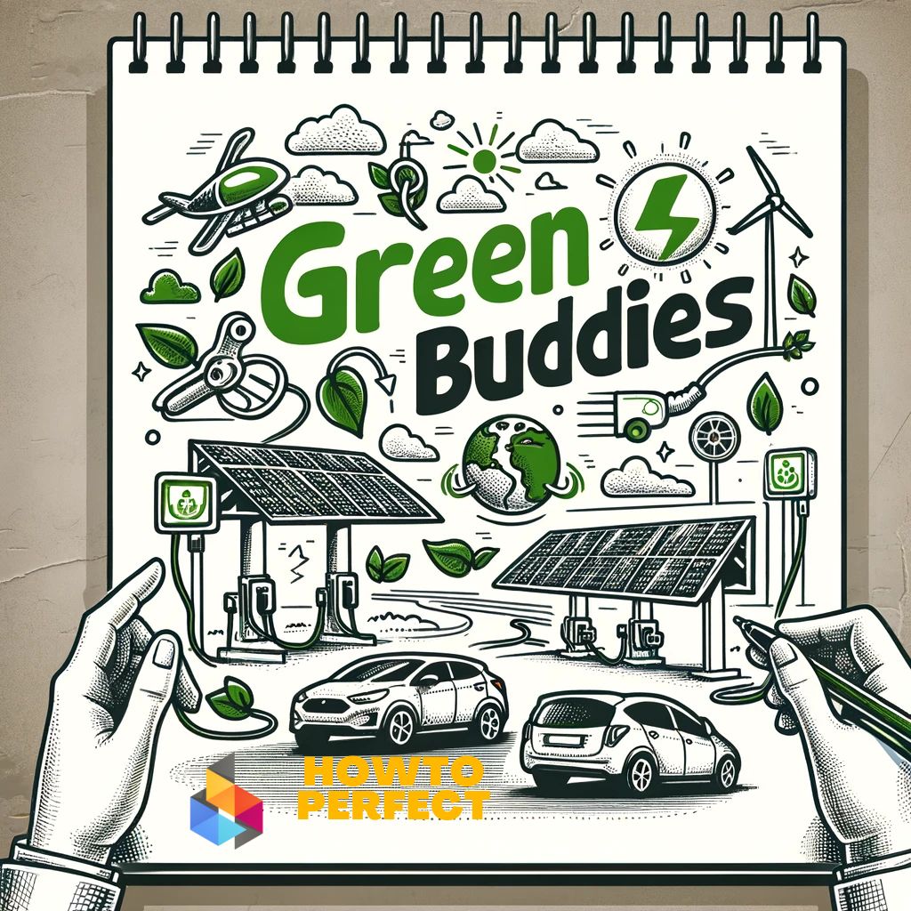 Greenbuddies and visually representing their focus on renewable energy and sustainable solutions